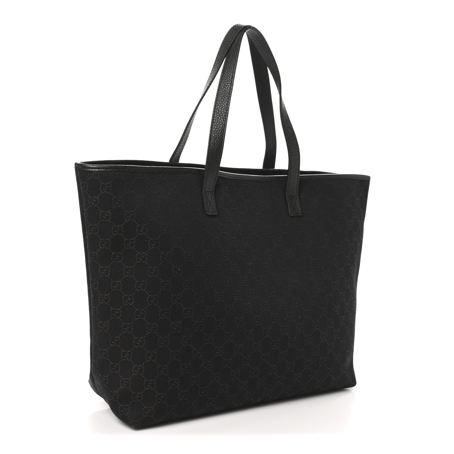 Gucci Monogram Denim Large Tote Dark Brown 3 of 10