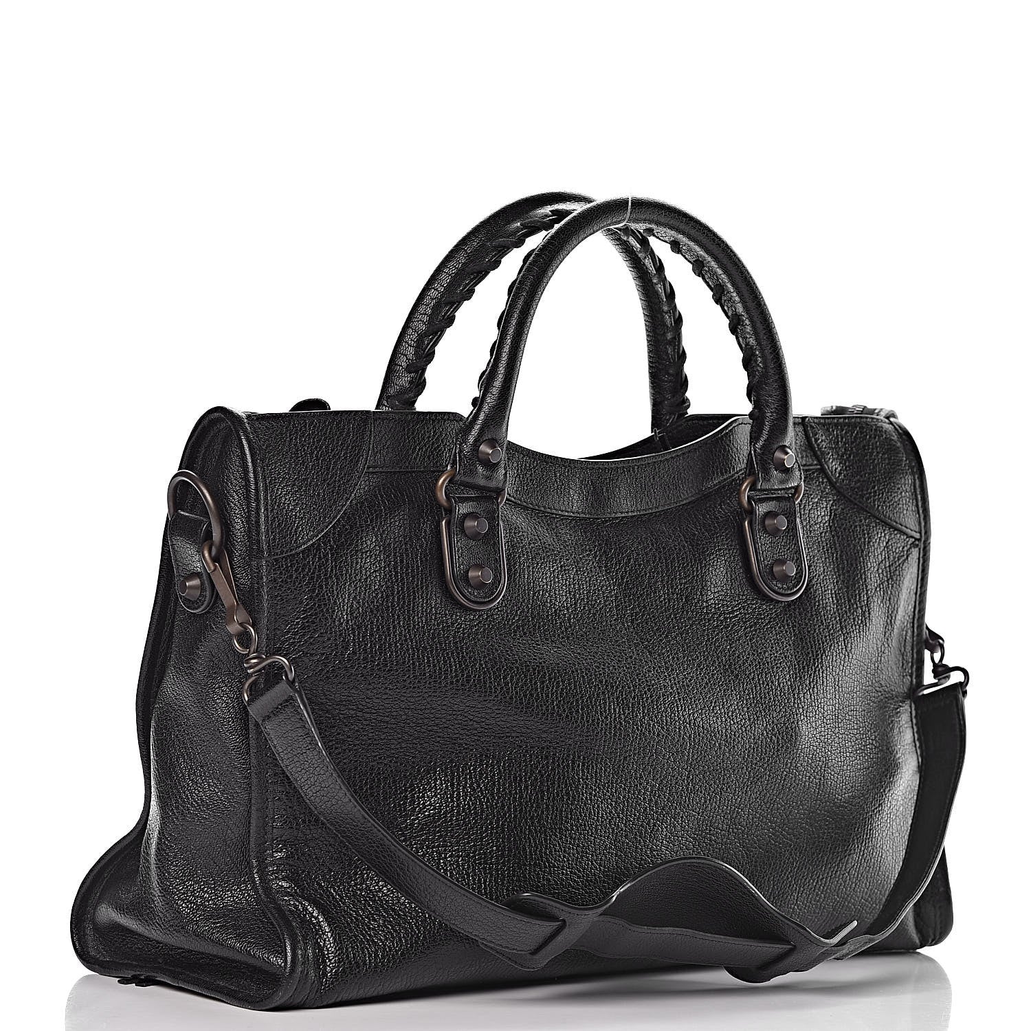 Balenciaga Chevre Classic Hardware Metallic Edge City Black 3 of 13