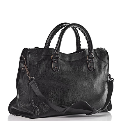 Balenciaga Chevre Classic Hardware Metallic Edge City Black 3 of 13