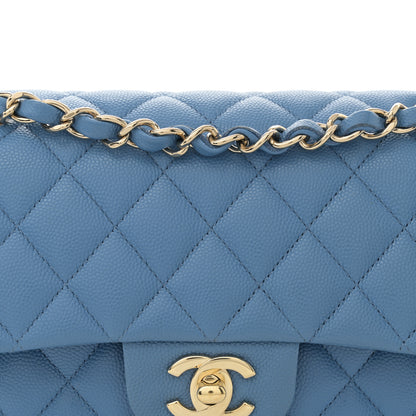 Chanel Caviar Quilted Small Double Flap Blue 8 of 10