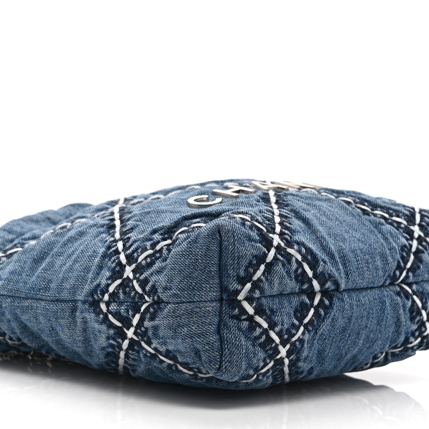 Chanel Denim Stitched Quilted Mini Chanel 22 Blue 9 of 10