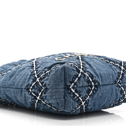 Chanel Denim Stitched Quilted Mini Chanel 22 Blue 9 of 10