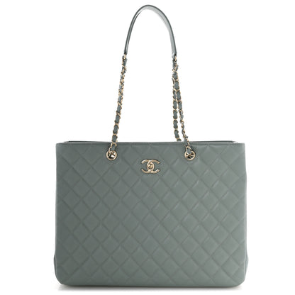 Chanel Caviar Quilted Large Classic Shopping Tote Light Green 1 of 12