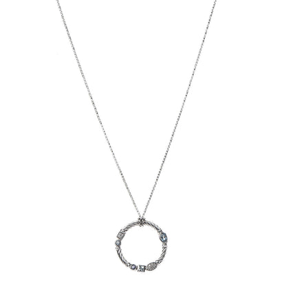 David Yurman Sterling Silver Diamond Blue Topaz Hampton Blue Topaz Iolite Confetti Pendant Necklace 1 of 6