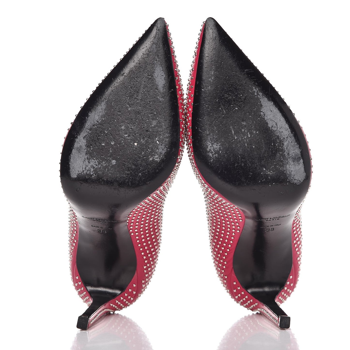 Calfskin Micro Stud Paris 105 Pumps 38 Fuchsia