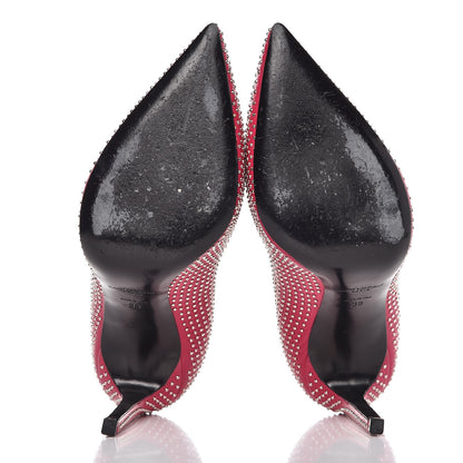 Saint Laurent Calfskin Micro Stud Paris 105 Pumps 38 Fuchsia 7 of 12
