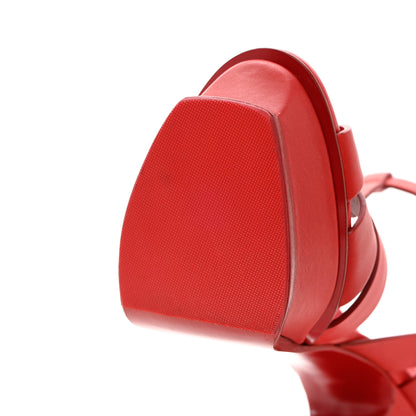 Saint Laurent Calfskin Tribute 105 Platform Sandals 38.5 New Red 12 of 14