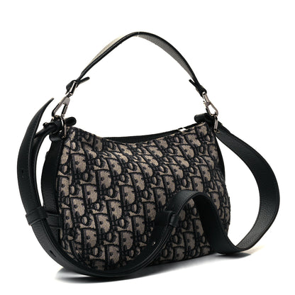 Christian Dior Oblique Mini Soft Saddle Bag Beige Black 3 of 8