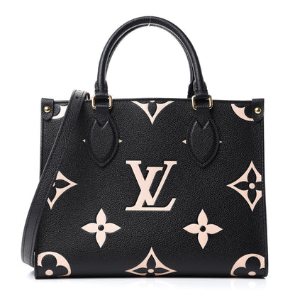 Louis Vuitton Empreinte Monogram Giant Onthego PM Black Beige 1 of 10