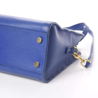 Saint Laurent Smooth Calfskin Small Monogram Cabas Blue Majorelle 7 of 7