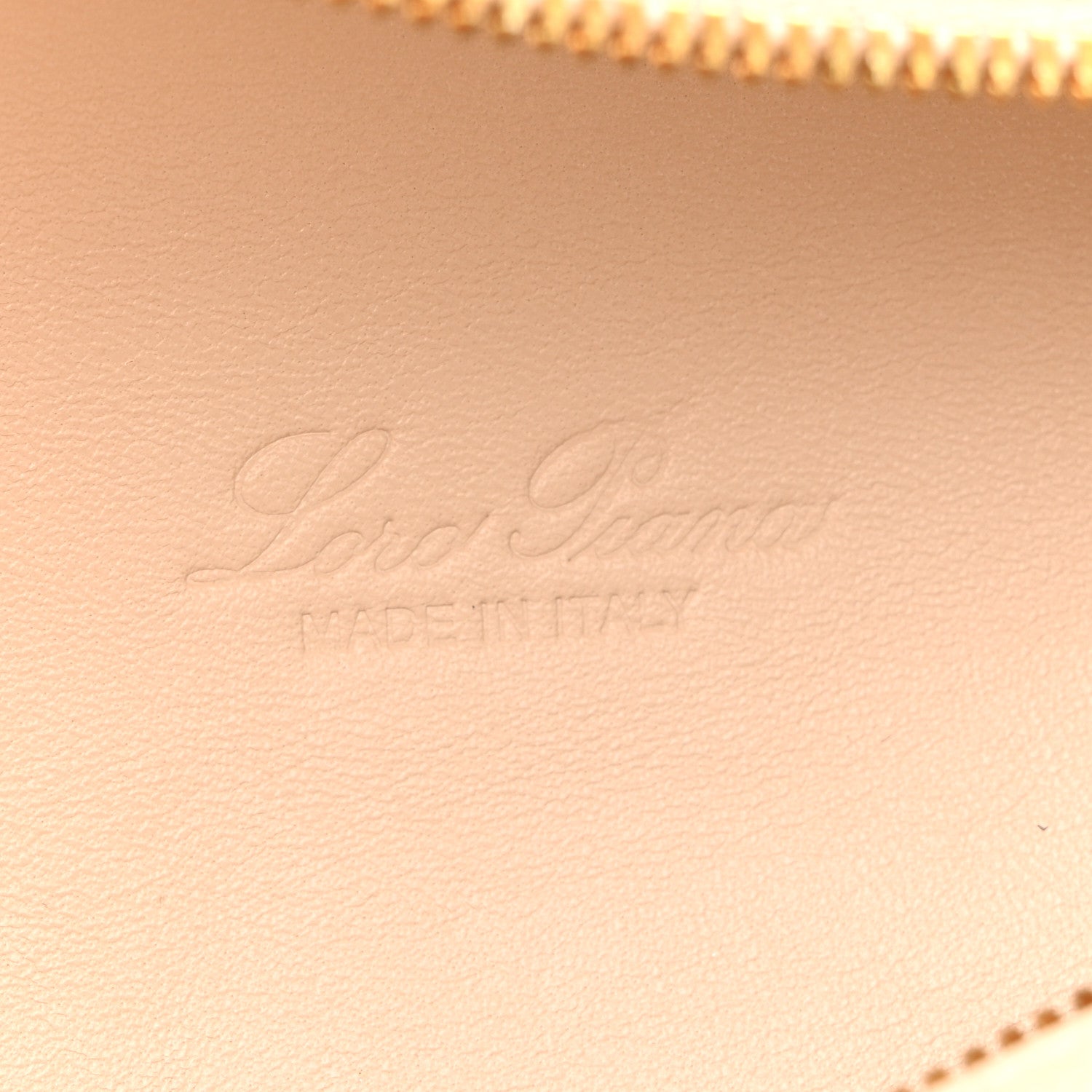 Loro Piana Grained Calfskin L19 Extra Pocket Pouch Creamed Honey 6 of 11