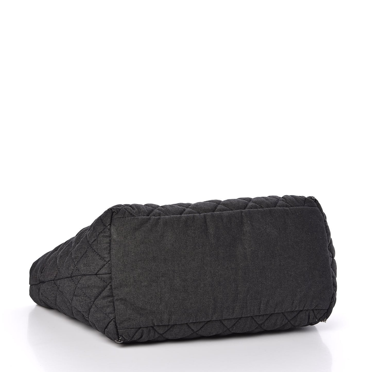 Canvas Nylon Quilted Small Coco Cocoon Reversible Tote Black