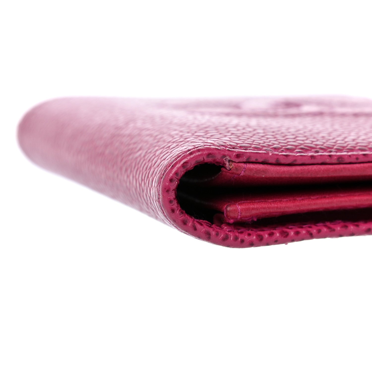 Chanel Caviar Timeless CC Card Holder Wallet Dark Pink 12 of 18