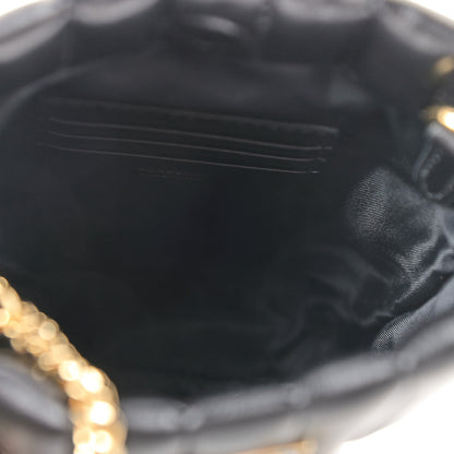 Burberry Lambskin Quilted Micro Lola Bucket Bag Black 5 of 8