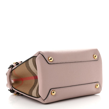 Burberry Grainy Calfskin House Check Baby Banner Tote Pale Orchid 4 of 10