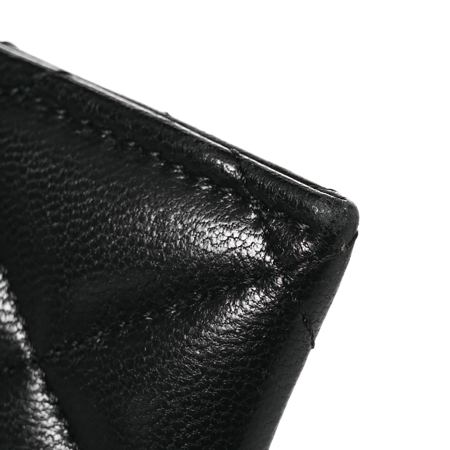 Lambskin Quilted Card Holder So Black