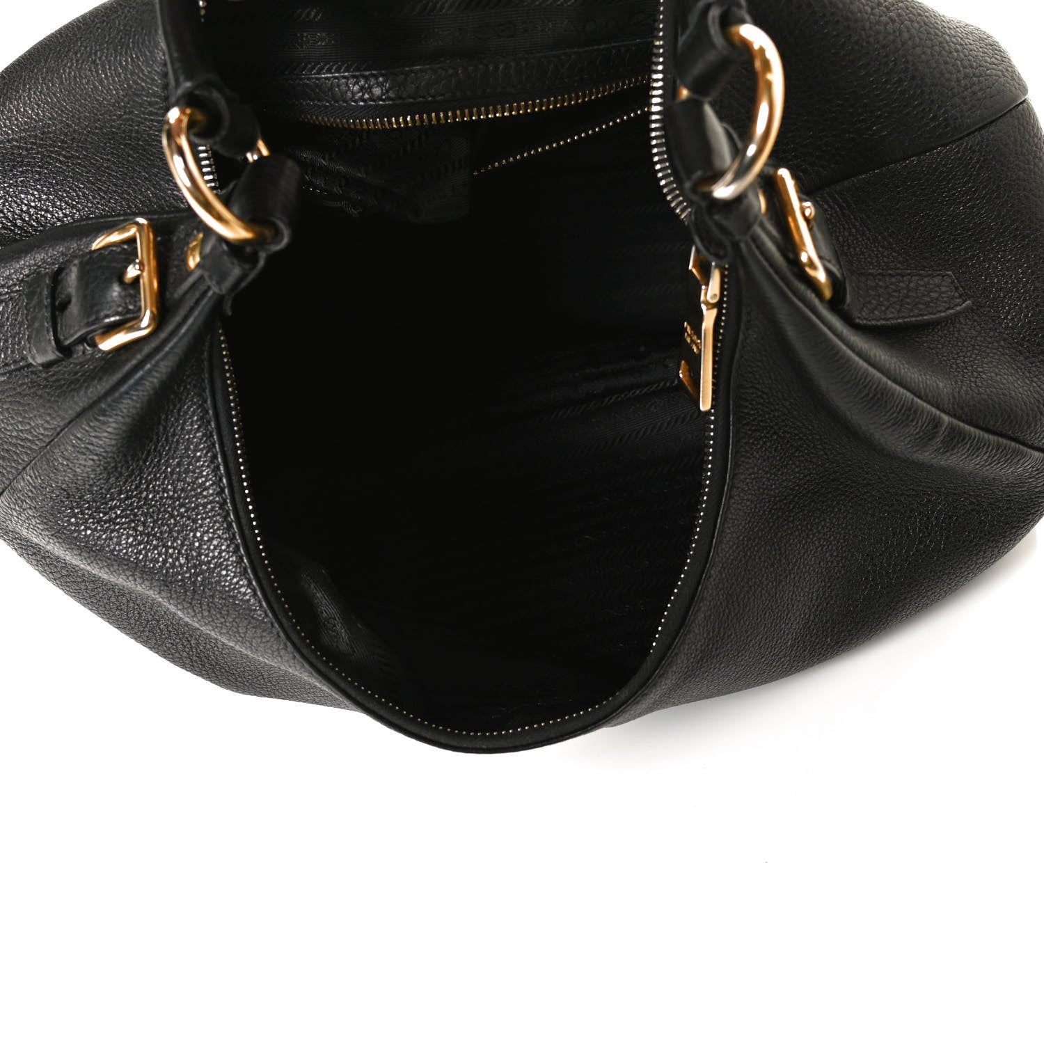 Prada Vitello Daino Hobo Black 4 of 10