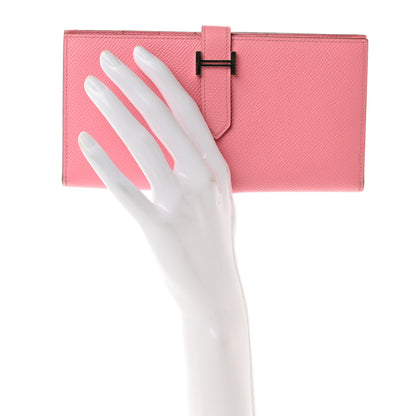 Hermes Epsom Bearn Gusset Wallet Rose Confetti 2 of 9