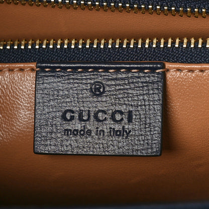 Gucci Lanzo Stretch Cord Azalea Calfskin Horsebit 1955 Shoulder Bag Pink Blue 6 of 10
