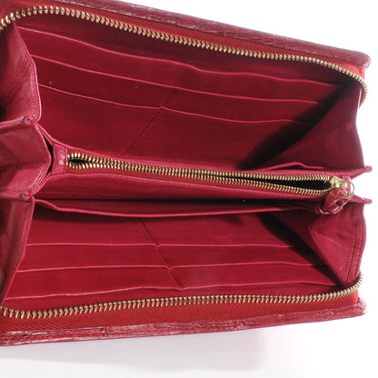 Nancy Gonzalez Crocodile Zip Continental Wallet Red 5 of 7