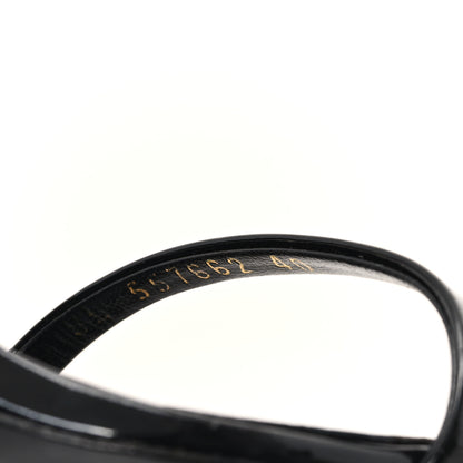 Saint Laurent Patent Calfskin Opyum 110 Sandals 40 Black Gold 9 of 11