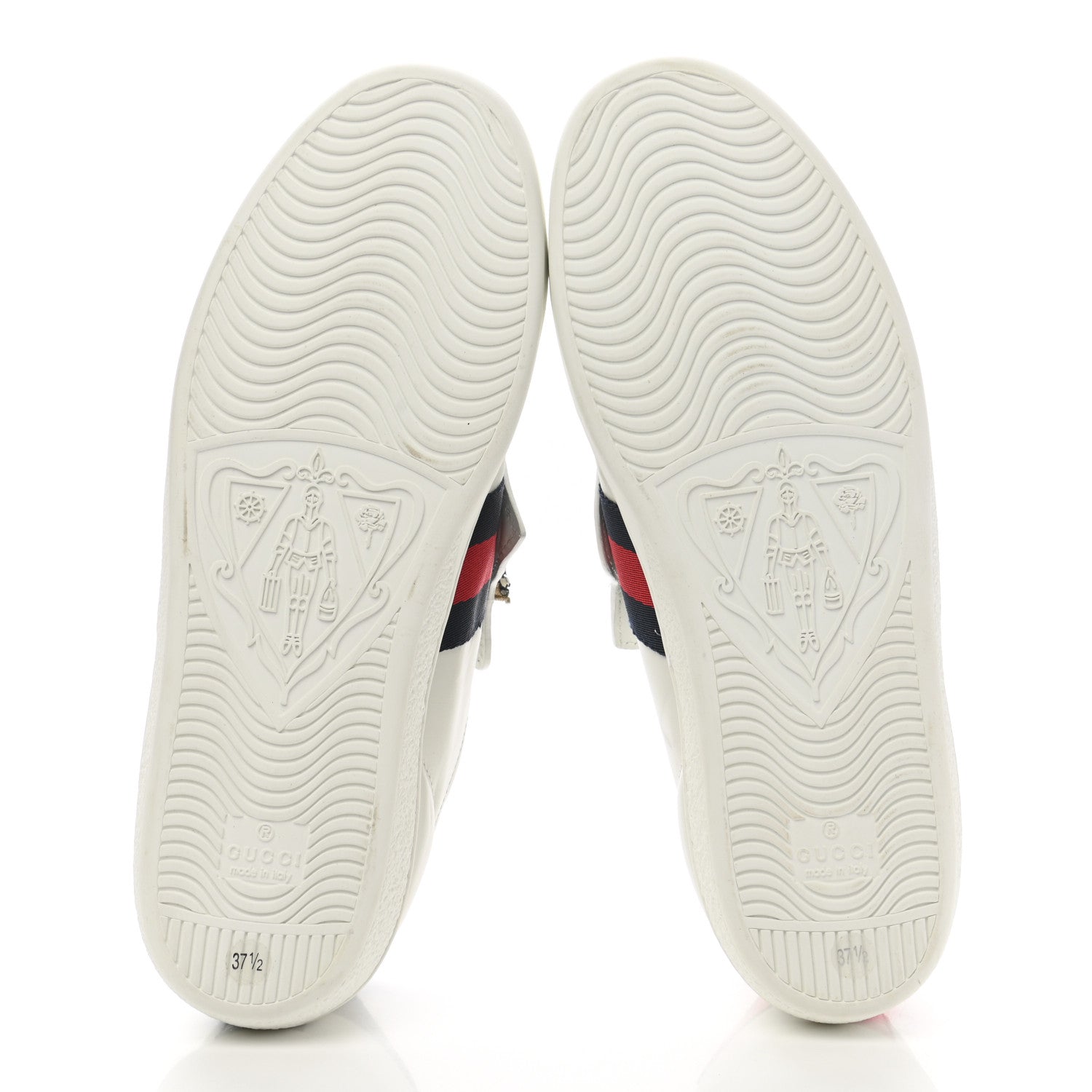Gucci Calfskin Ayers Web Womens Ace Bow Lace Sneakers 37.5 White 5 of 13