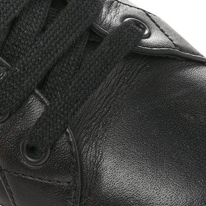 Prada Vitello Soft Logo Low Top 45mm Sneakers 36.5 Black White 10 of 11