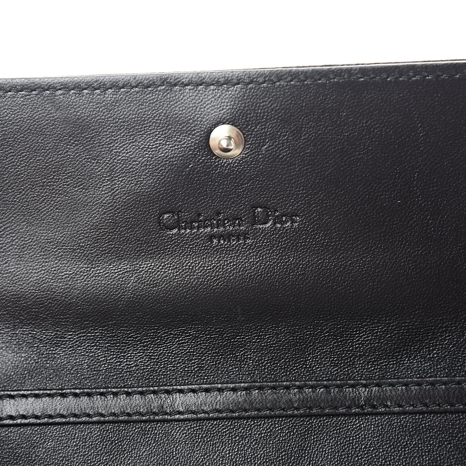 Christian Dior Lambskin Cannage Lady Dior Rendezvous Wallet On Chain Black 5 of 10