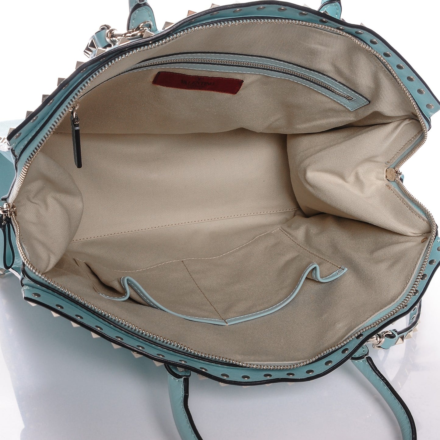 Vitello Rockstud Dome Shopper Baby Blue