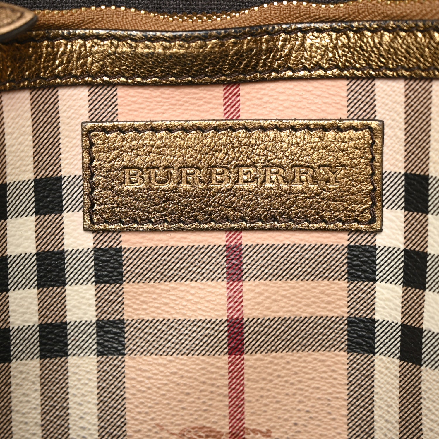 Burberry Haymarket Check Small Canterbury Tote Bronze 5 of 5