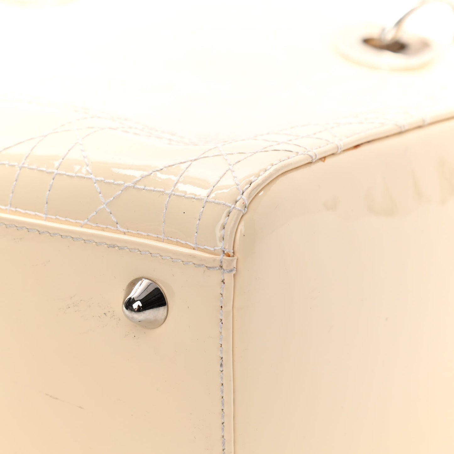 Patent Cannage Large Lady Dior White