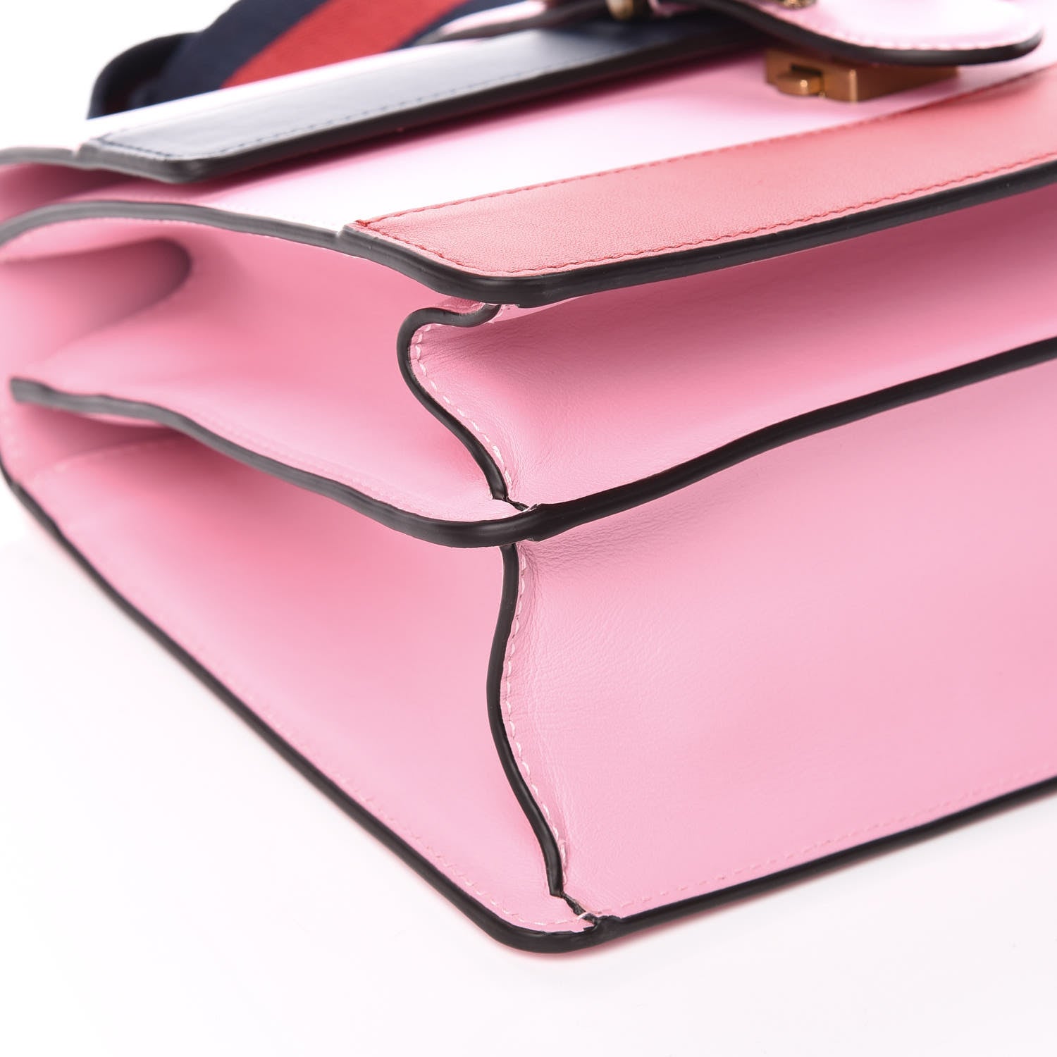 Gucci Moon Calfskin Web Medium Dionysus Bamboo Top Handle Bag Sugar Pink Blue Agata Hibiscus Red 6 of 10