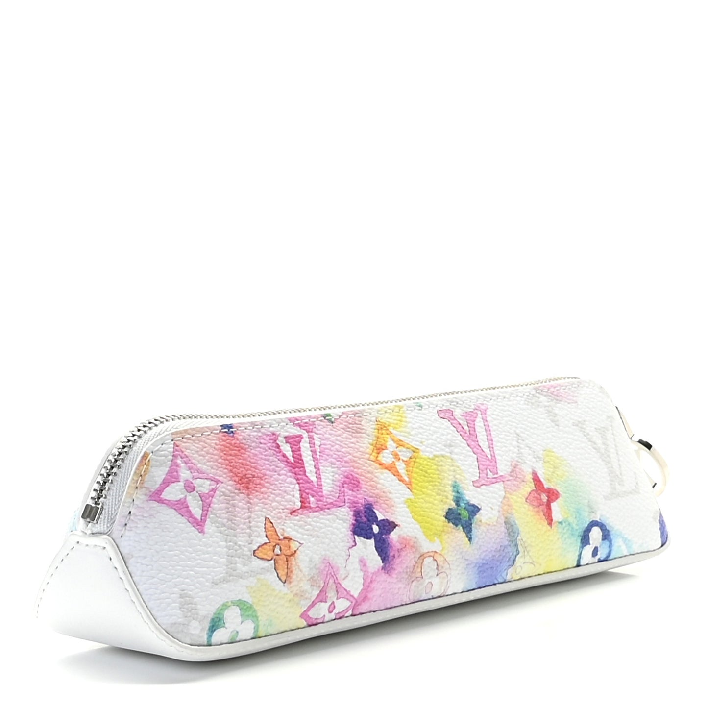 Monogram Watercolor Elizabeth Pencil Pouch Multicolor