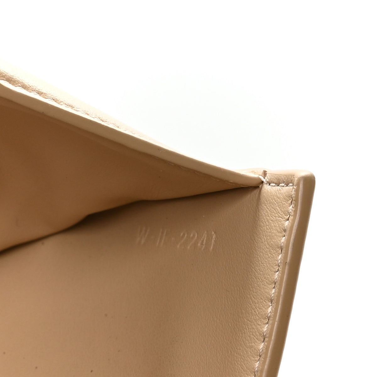 Celine Grained Calfskin Small Tri-Fold Wallet Beige 8 of 9