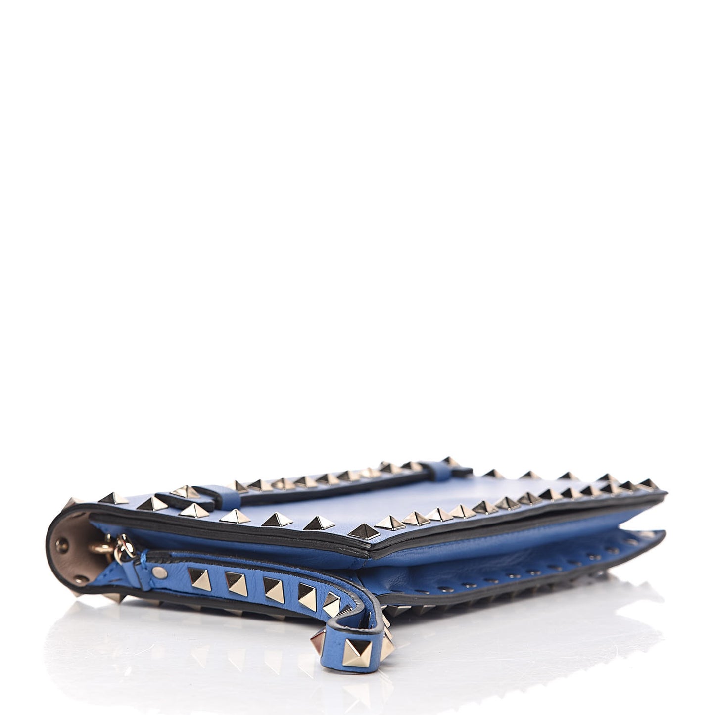 Nappa Small Rockstud Wristlet Clutch Light Sapphire