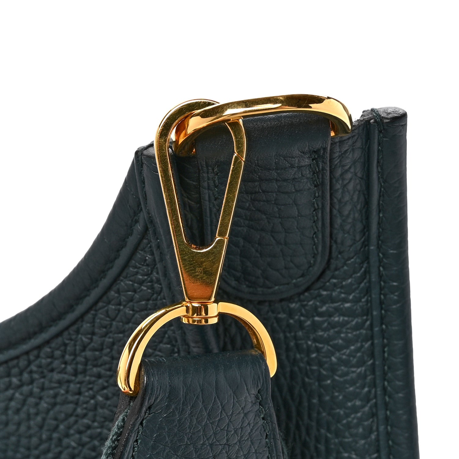 Hermes Taurillon Clemence EVELYNE III PM Vert Cypress 11 of 12