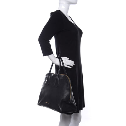 Burberry London Grainy Calfskin Medium Greenwood Bowling Bag Black 2 of 13