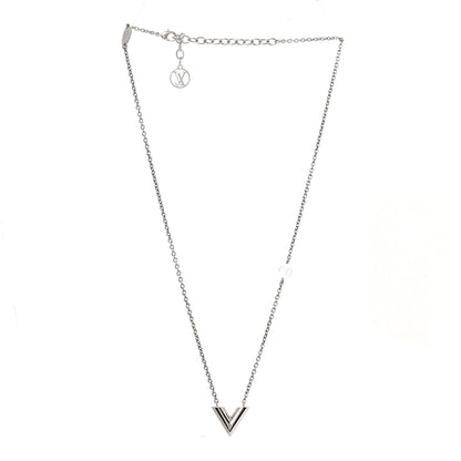 Louis Vuitton Metal Essential V Supple Necklace Silver 3 of 5