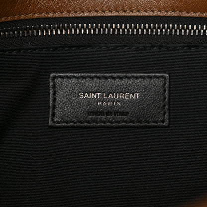 Saint Laurent Crinkled Calfskin Matelasse Monogram Medium Niki Chain Satchel Tan Brown 7 of 11
