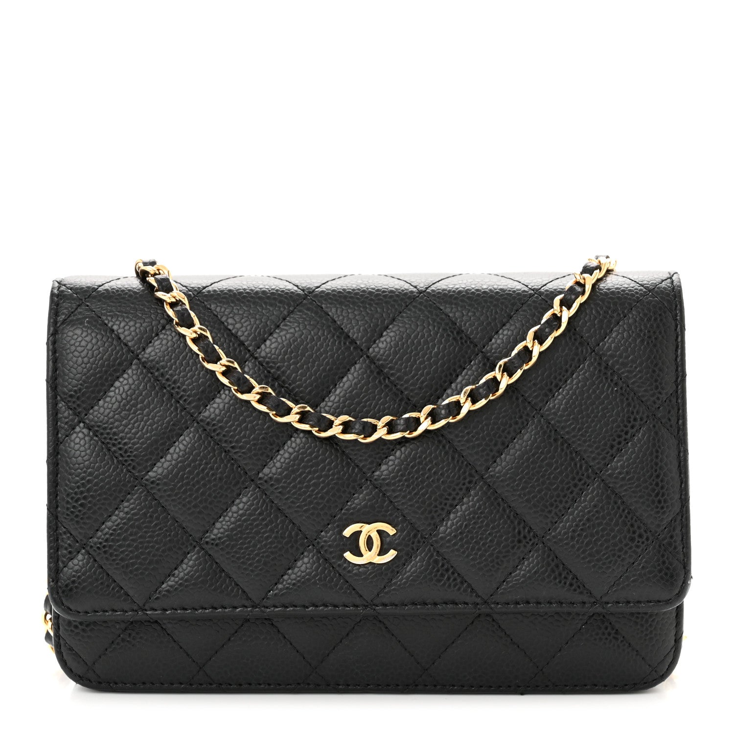 Chanel Caviar Quilted Wallet on Chain WOC Black 1 of 14
