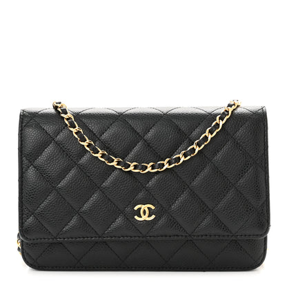 Chanel Caviar Quilted Wallet on Chain WOC Black 1 of 14