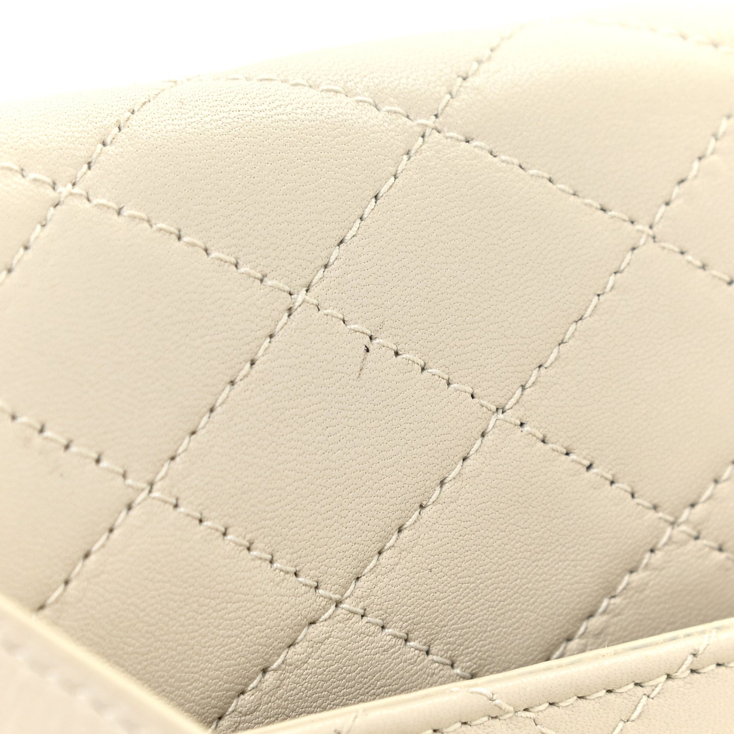 Lambskin Quilted Mini Gaby Satchel Blanc Vintage