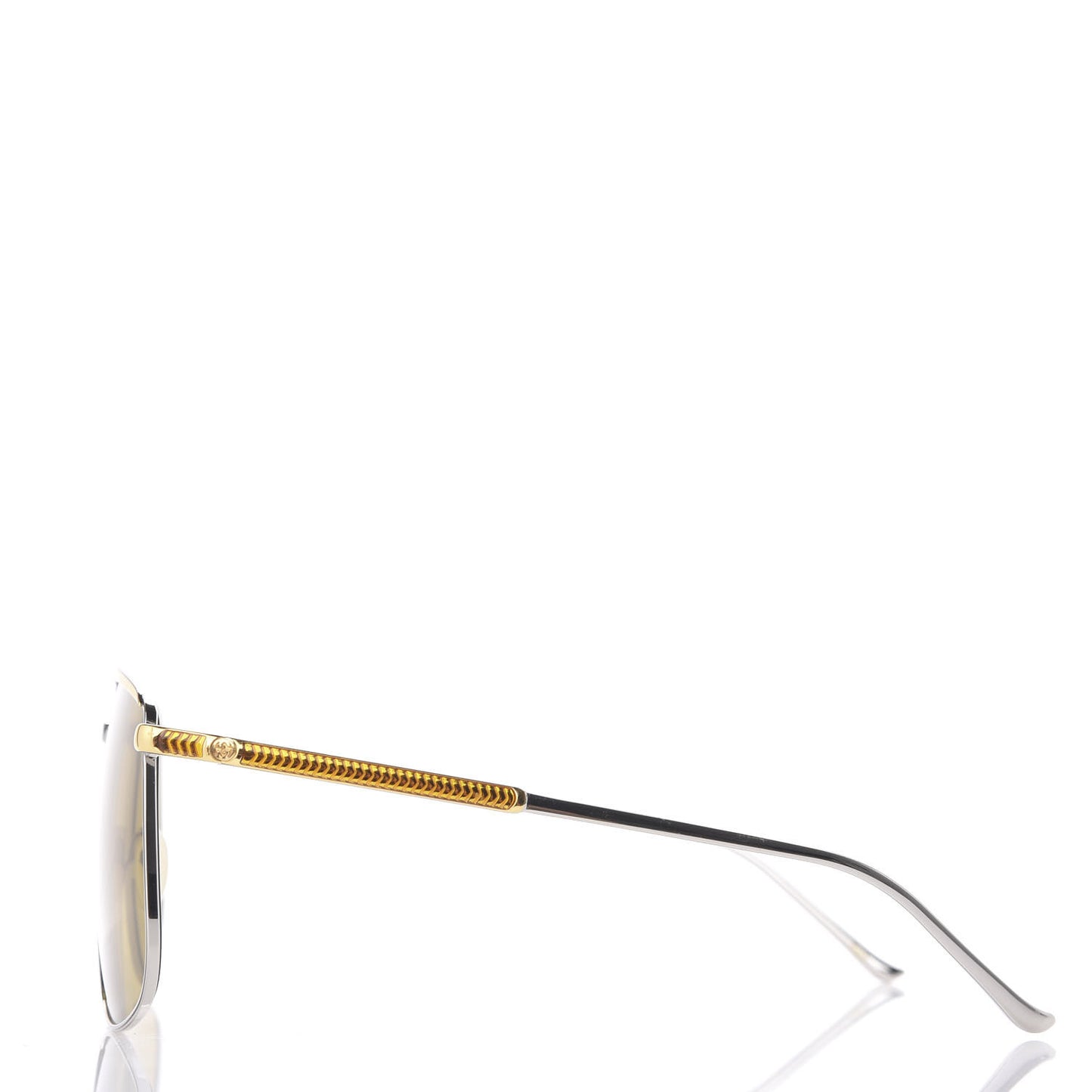 Metal Aviator Sunglasses GG0365S Silver Yellow