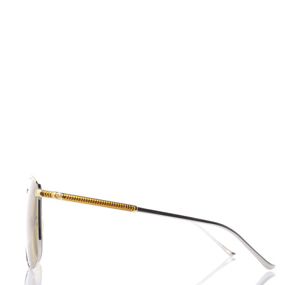 Gucci Metal Aviator Sunglasses GG0365S Silver Yellow 2 of 8
