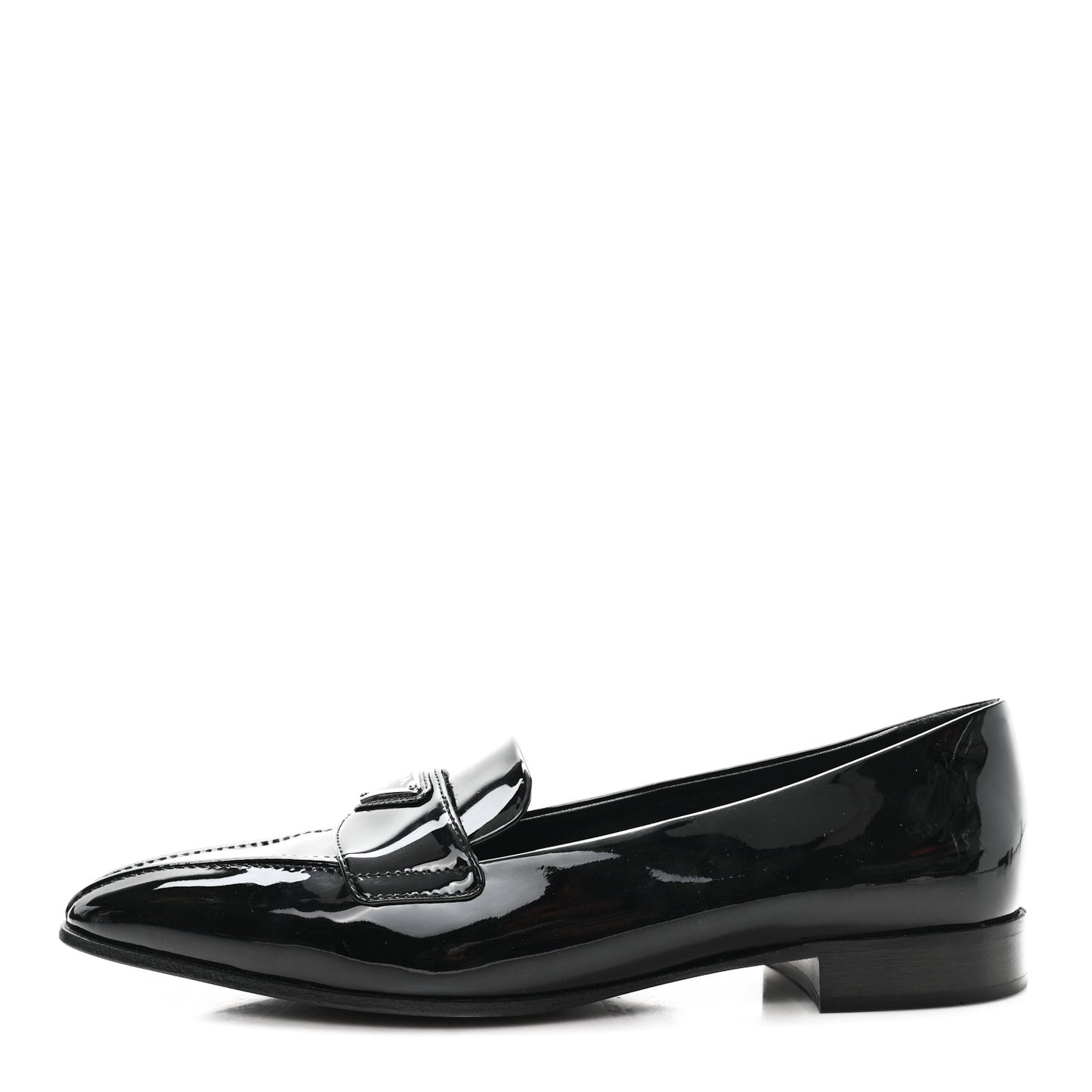 Vernice Triangle Pointed Toe 25mm Loafers 37.5 Black