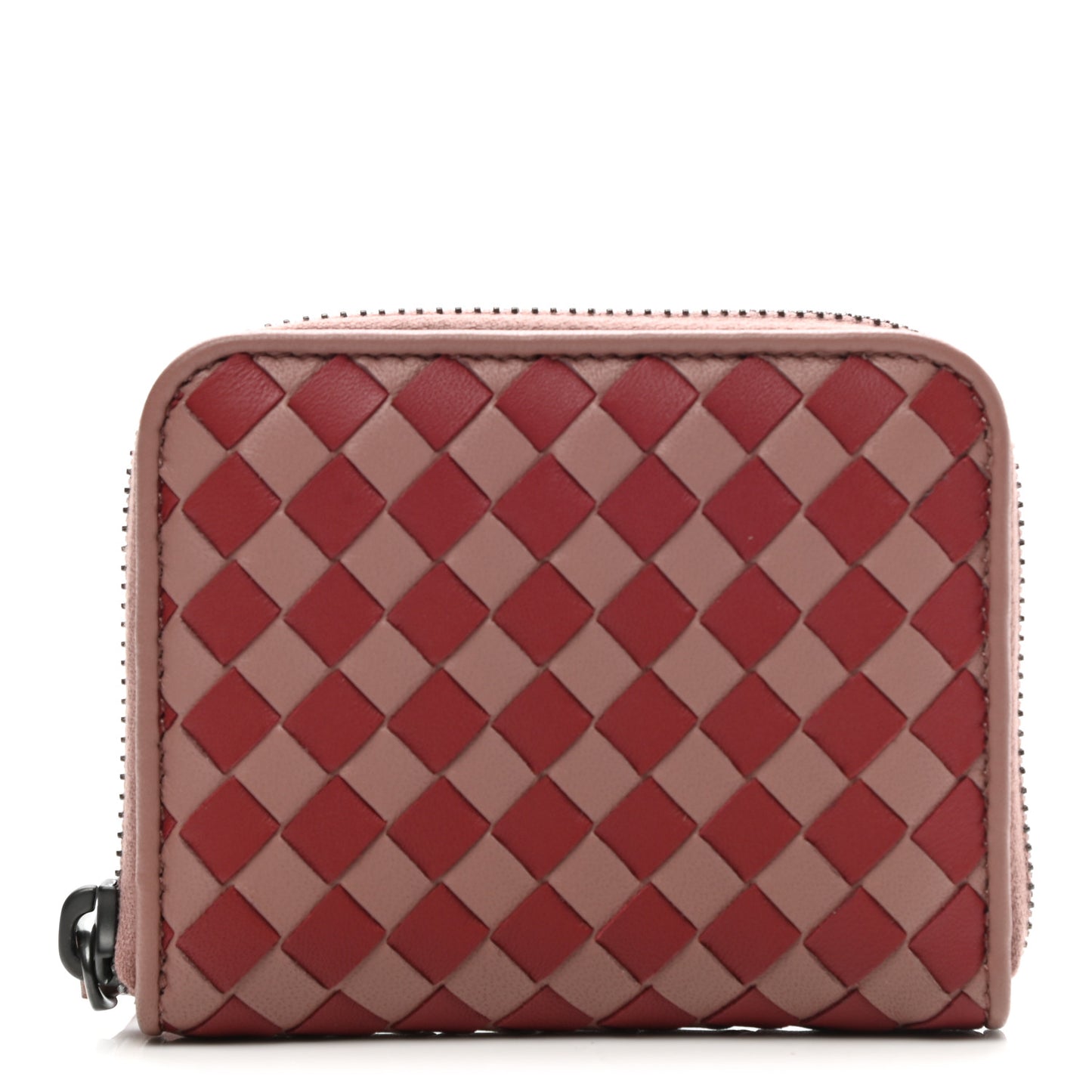 Nappa Intrecciato Zip Around Coin Purse Deco Rose Baccarra Rose