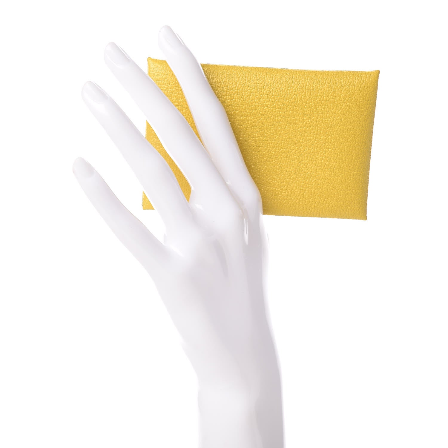 Hermes Chevre Mysore Calvi Card Case Jaune De Naples 2 of 7