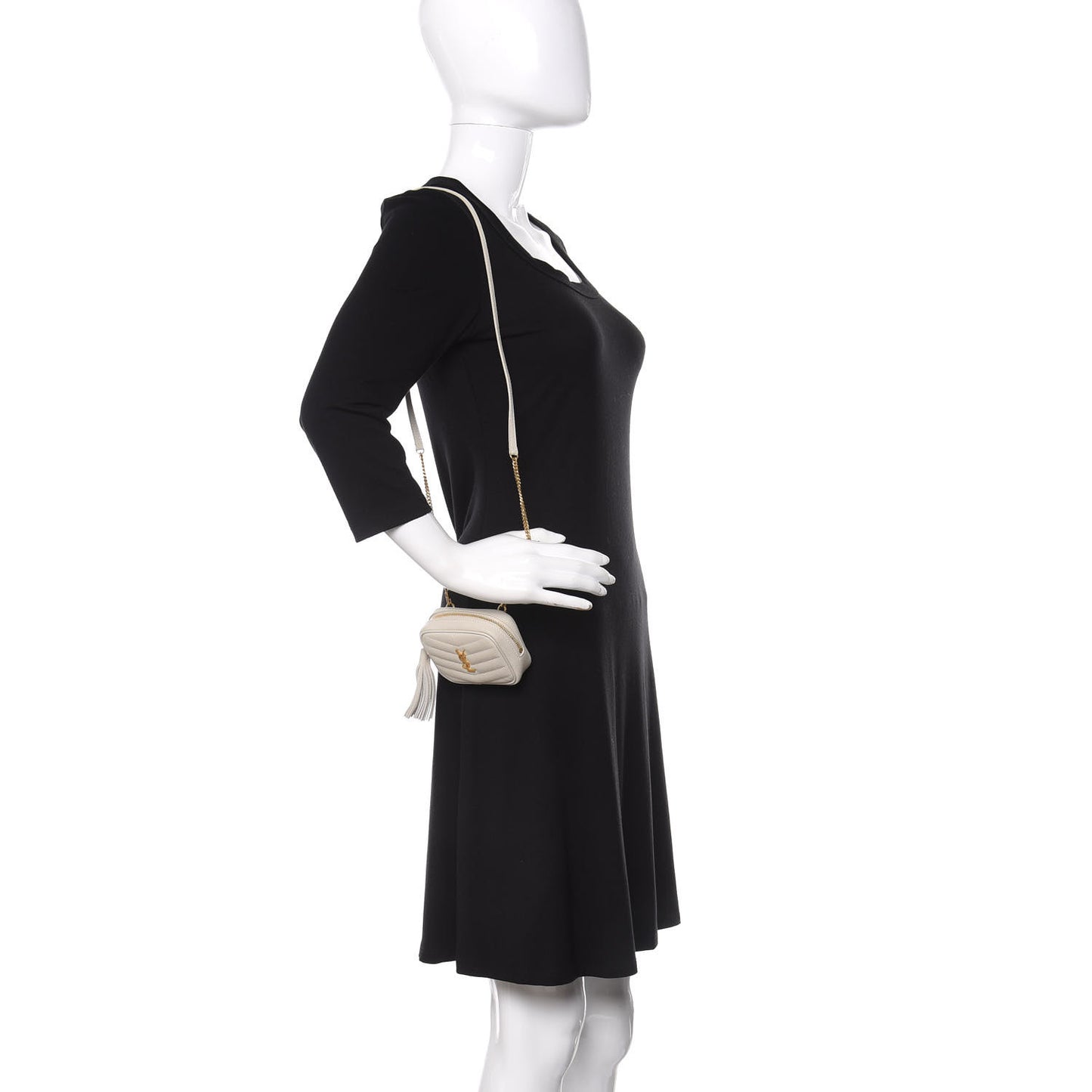 Grain De Poudre Matelasse Monogram Baby Lou Camera Bag Crema Soft