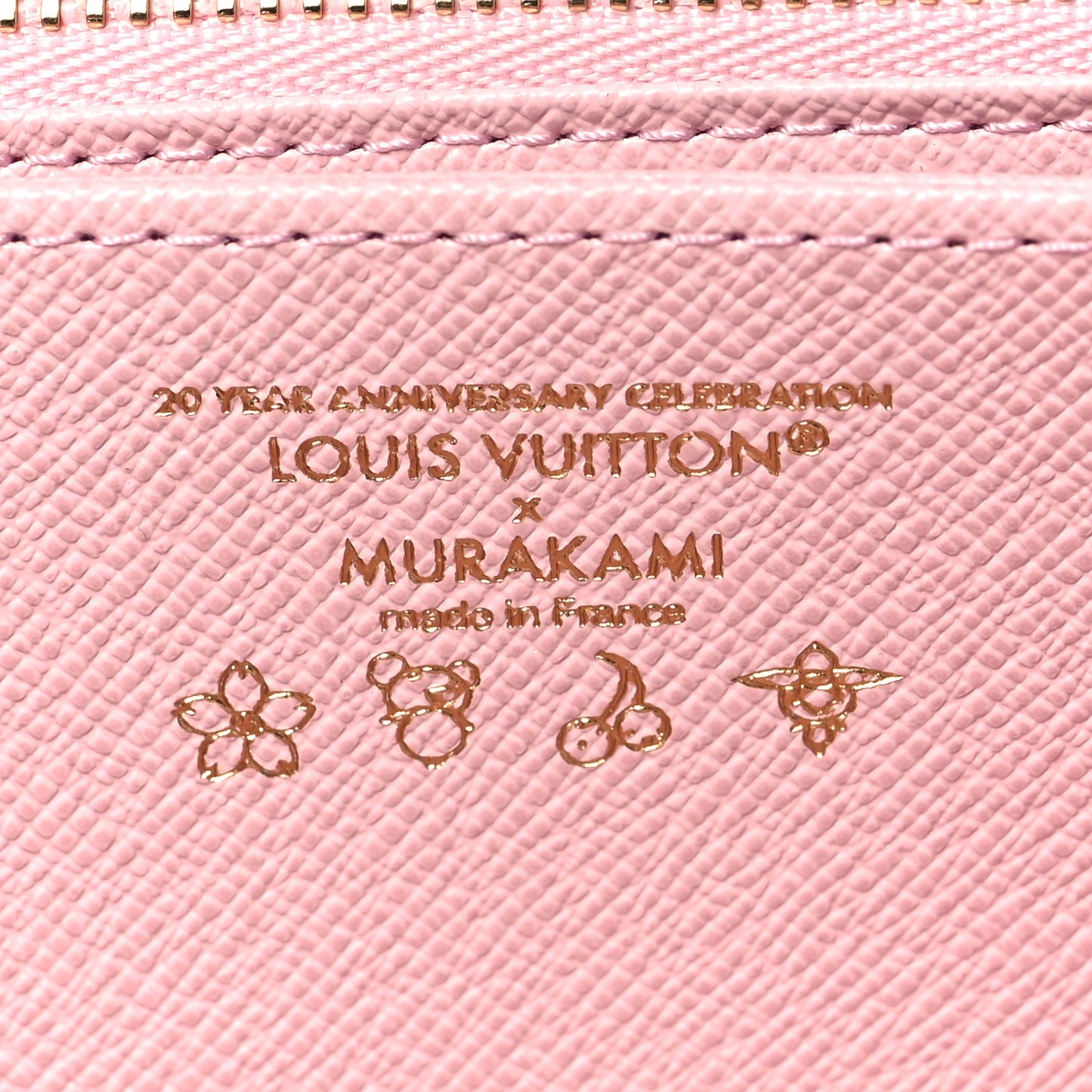 LV X TM Monogram Cherry Blossom Zippy Wallet Sakura Brown