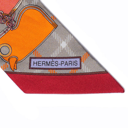Hermes Silk Camails Twilly Acajou Mauve Bouton D'or 3 of 6